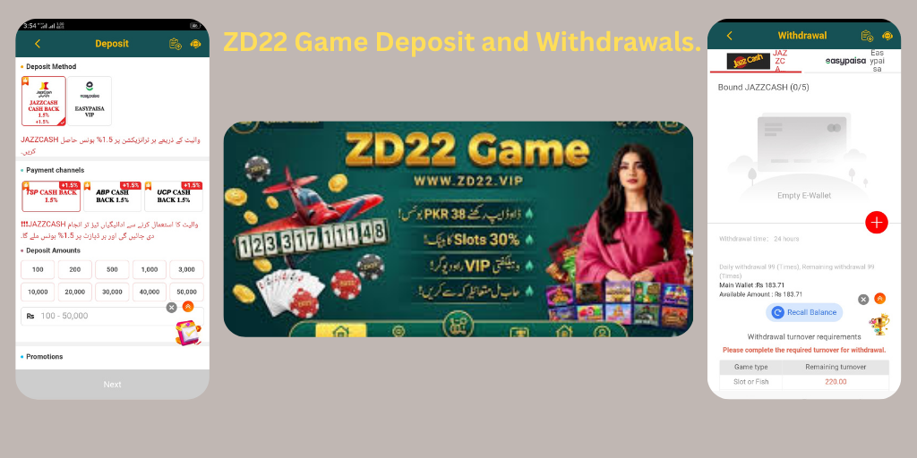 ZD22 Game Deposit and Withdrawals.