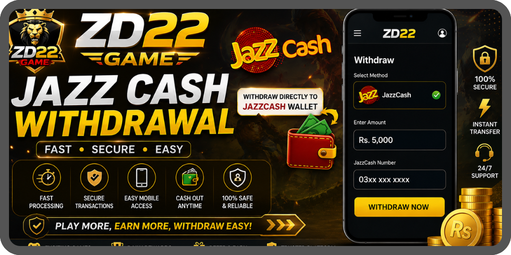 ZD22 Jazz Cash Withdrawal.