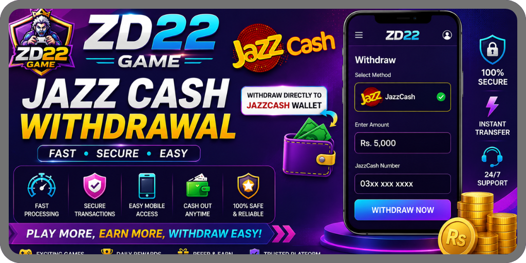 ZD22 Jazz Cash Withdrawal.